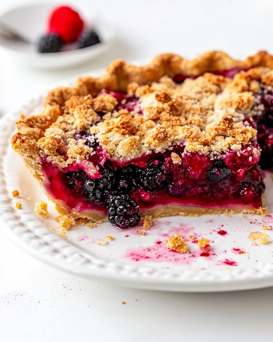 Mixed Berry Streusel Pie