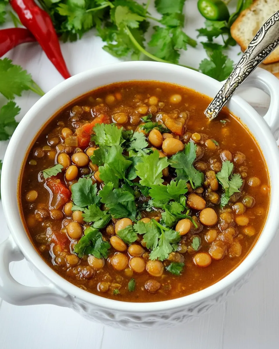 Moroccan Lentil Beans Soup