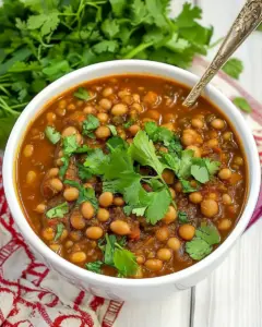 Moroccan Lentil Beans Soup