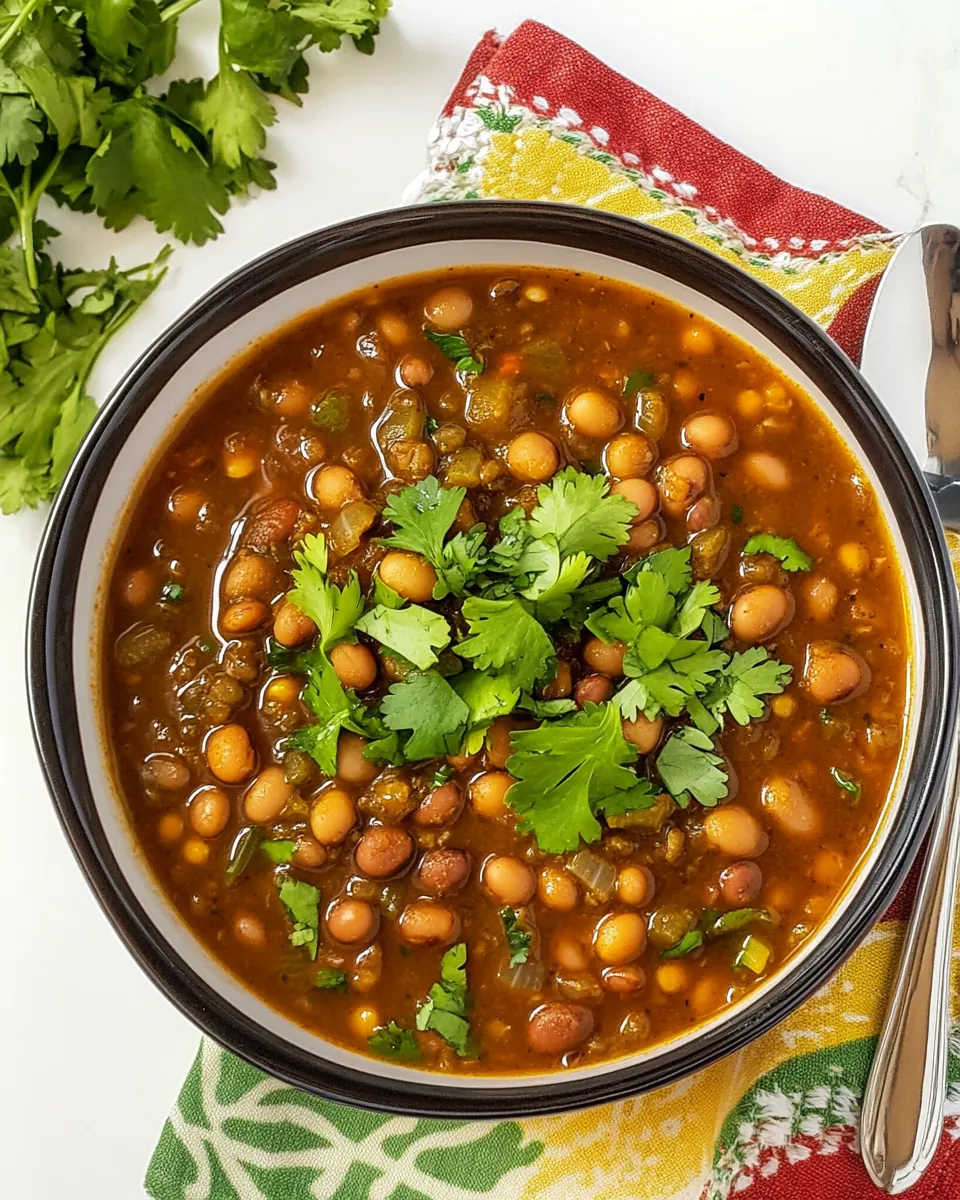 Moroccan Lentil Beans Soup