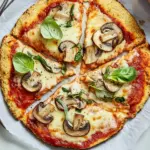 Mozzarella Mushroom Cauliflower Crust Pizza