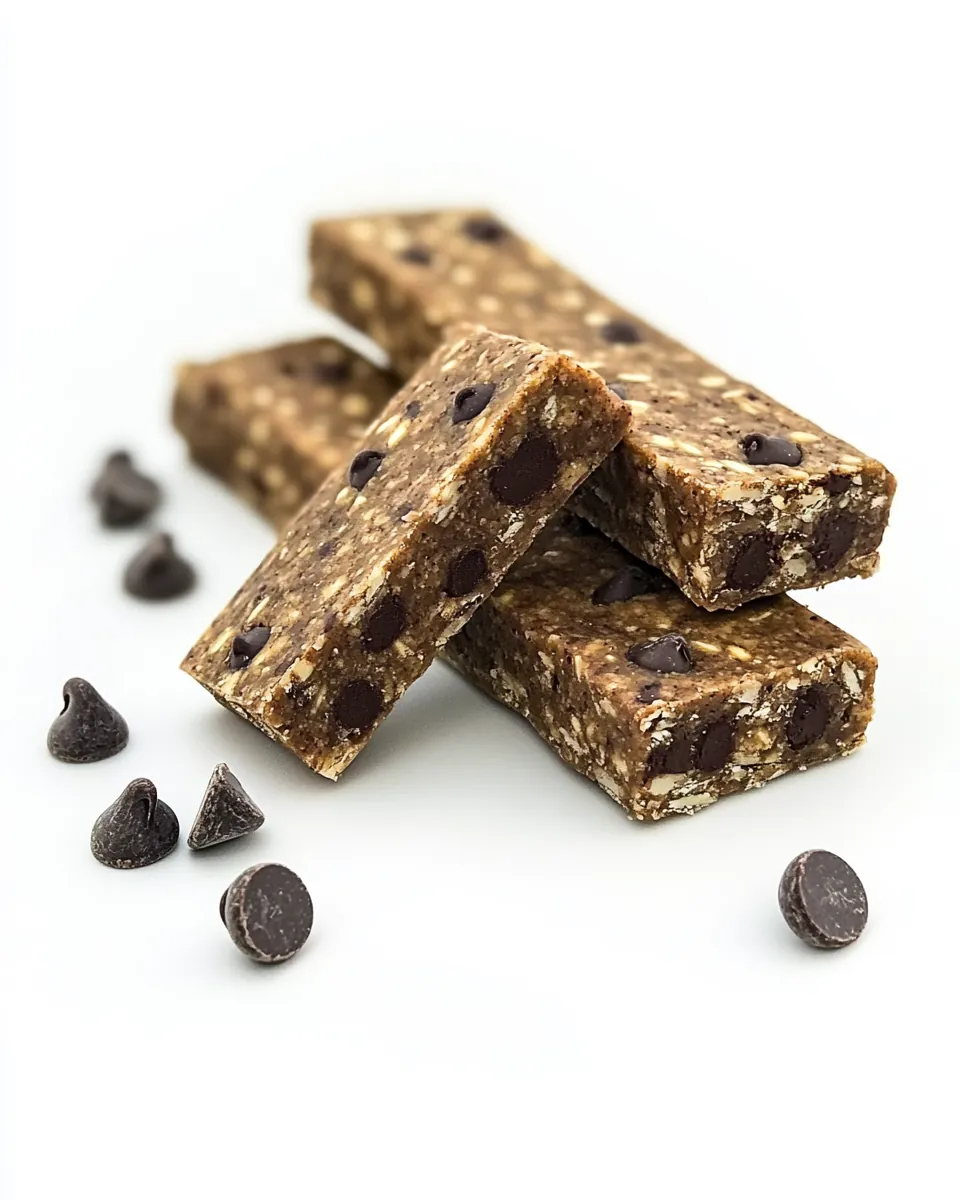 No Bake Chocolate Chip Protein Bars