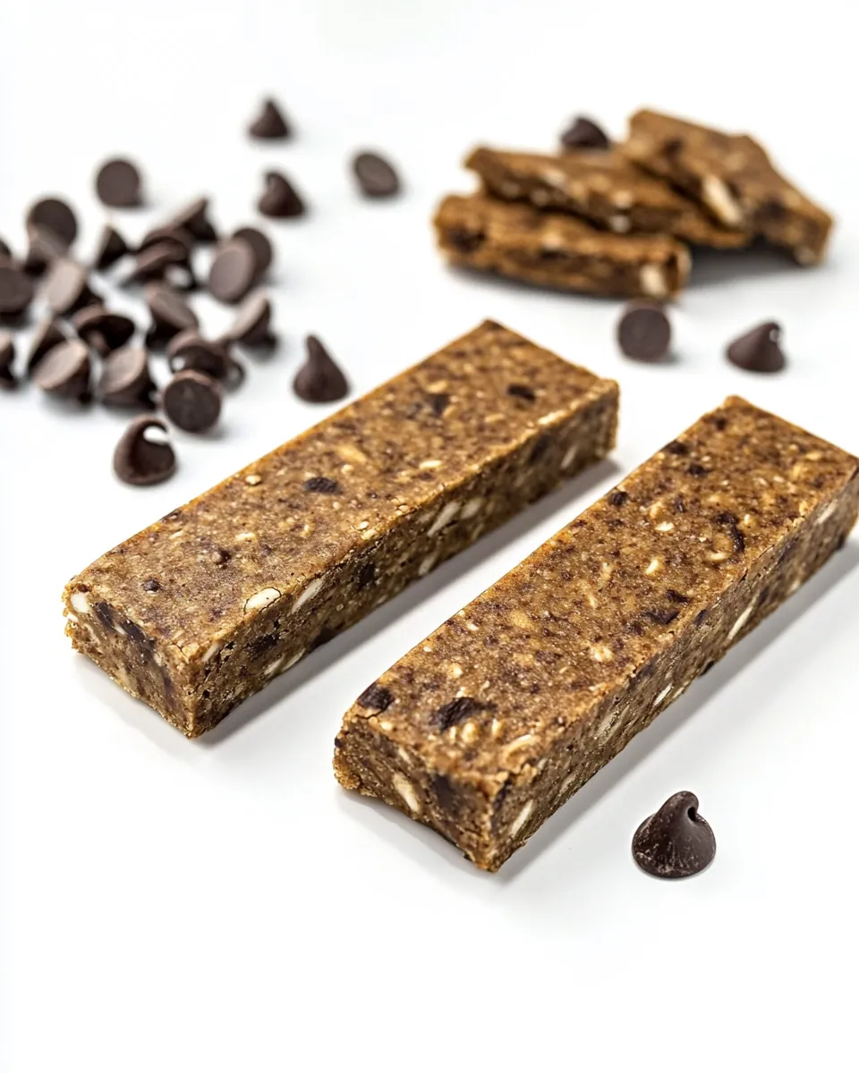 No Bake Chocolate Chip Protein Bars
