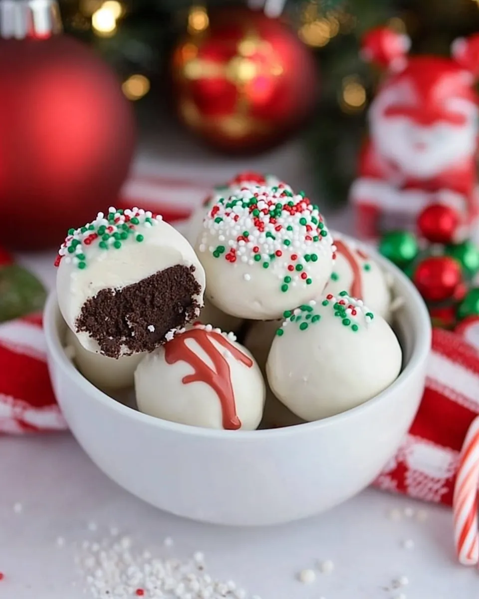 No Bake Christmas Oreo Balls