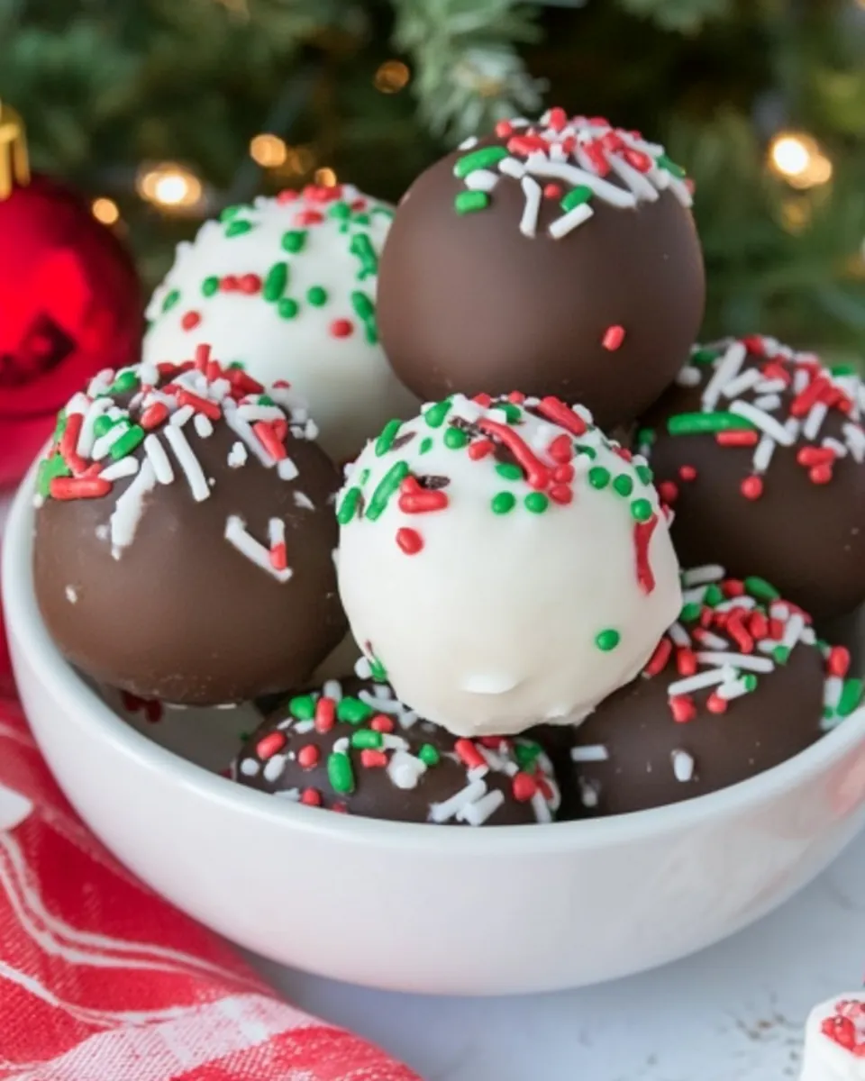 No Bake Christmas Oreo Balls