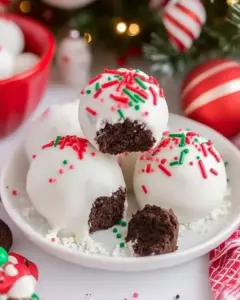 No Bake Christmas Oreo Balls