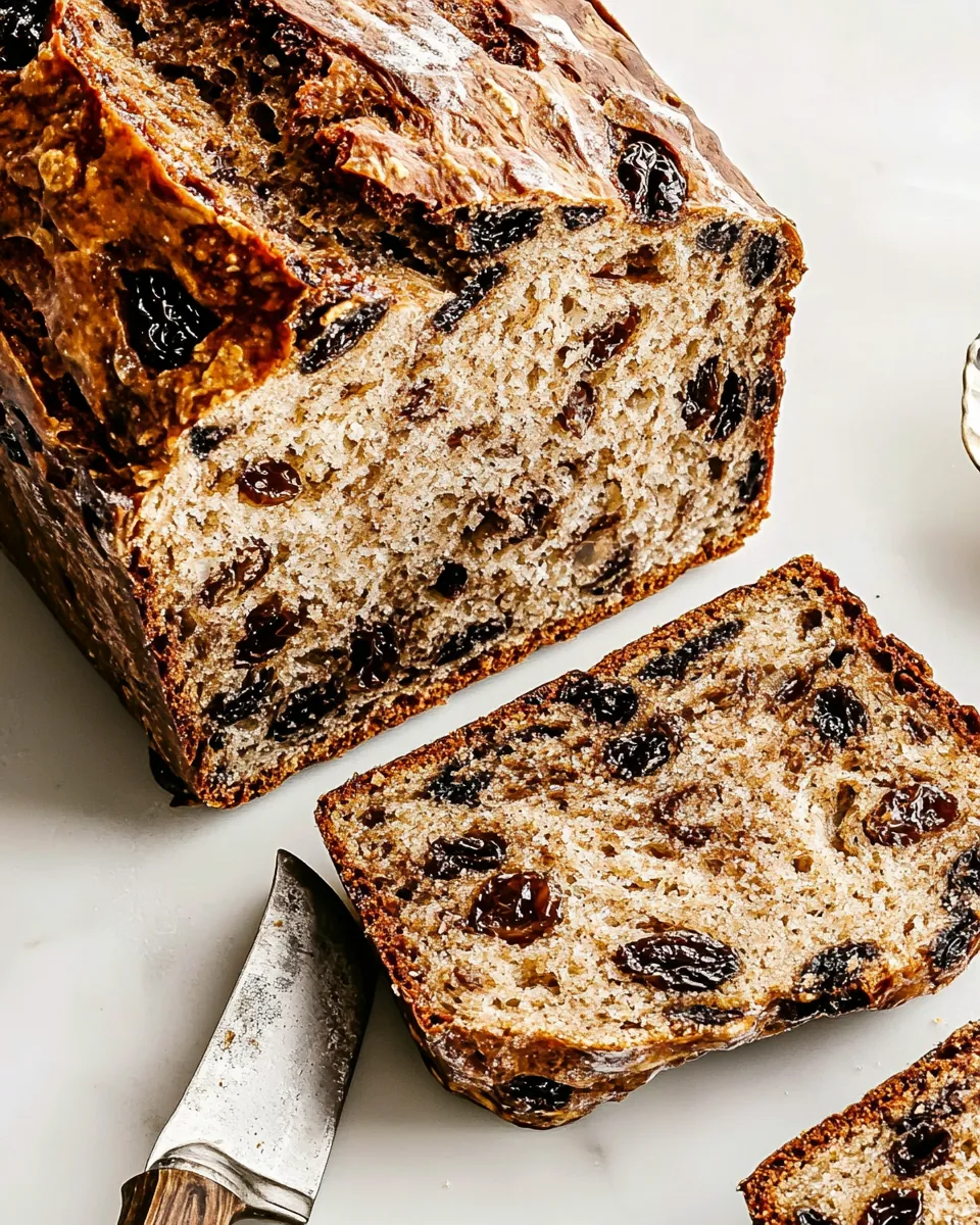 No Knead Cinnamon Raisin Bread