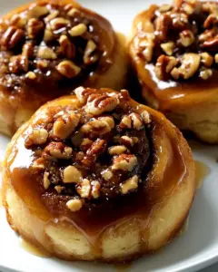 No Knead Sticky Pecan Caramel Cinnamon Rolls