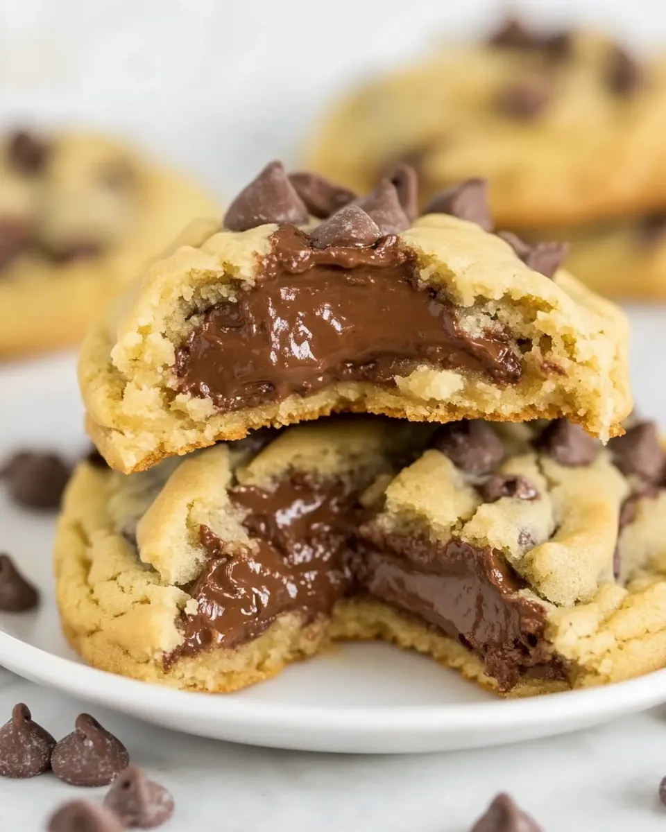 Nutella Stuffed Cookies