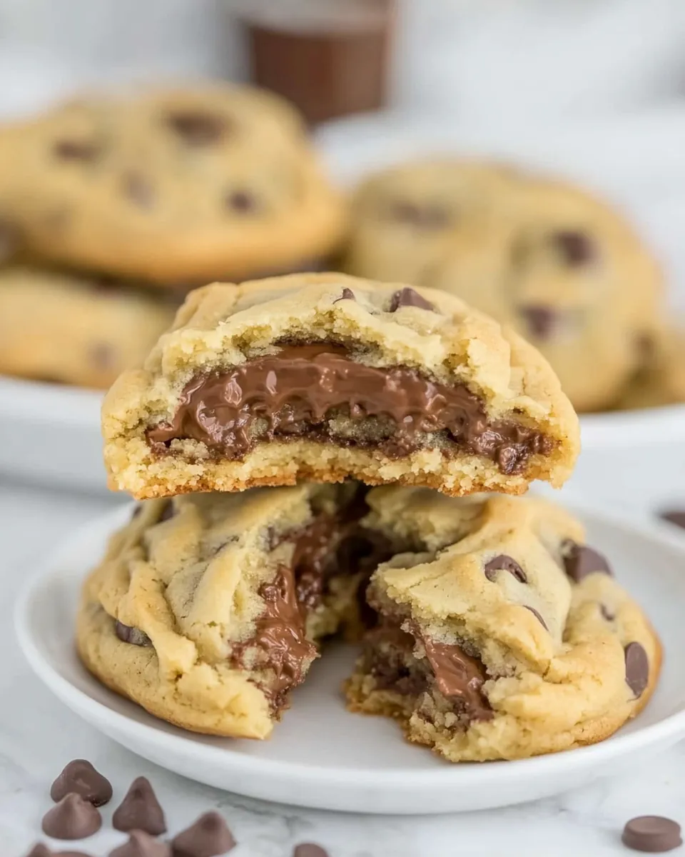 Nutella Stuffed Cookies