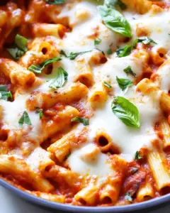 One Pan Baked Ziti Skillet