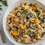 One Pot Fall Vegetable Orzo with Chickpeas