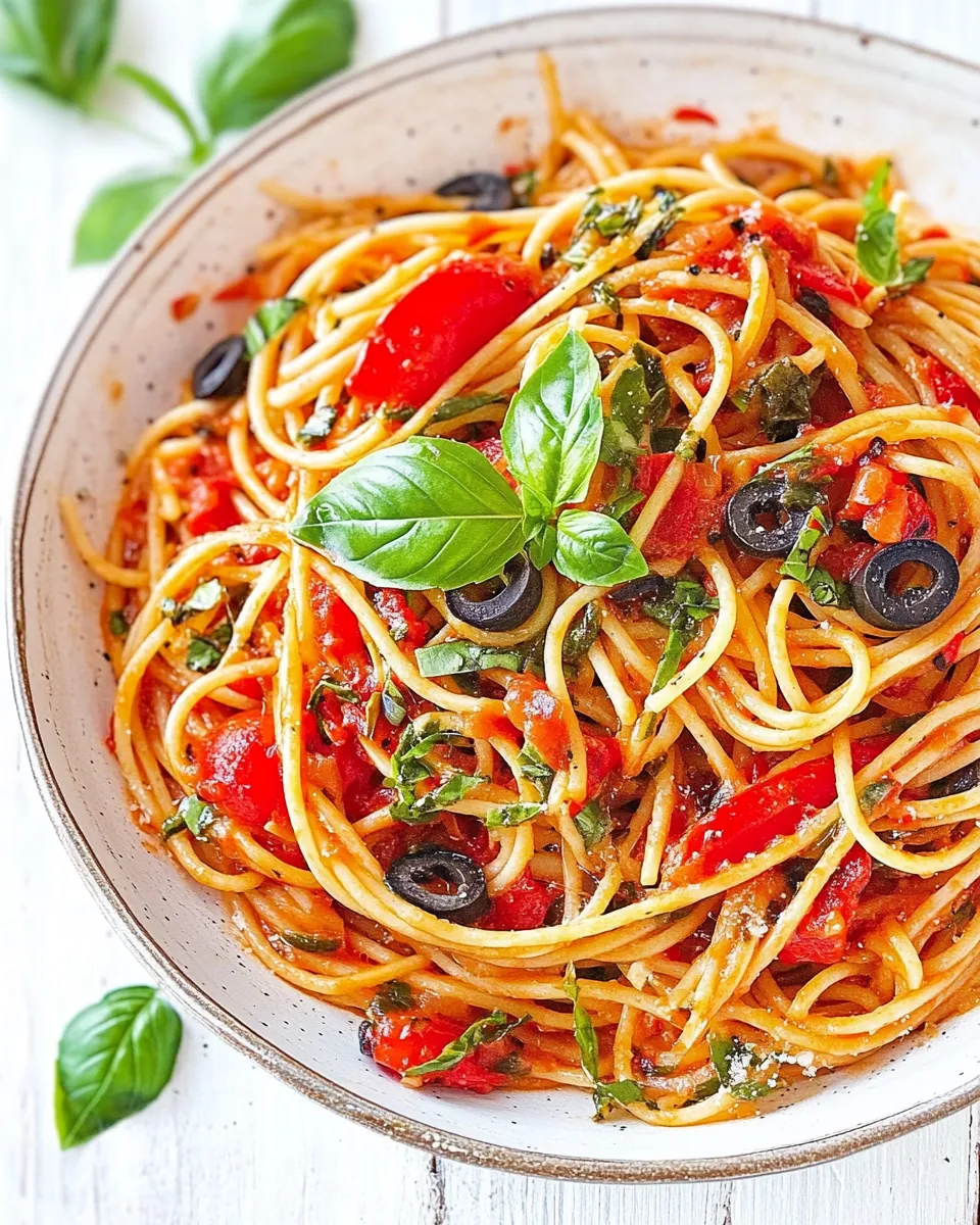 One Pot Spaghetti Puttanesca