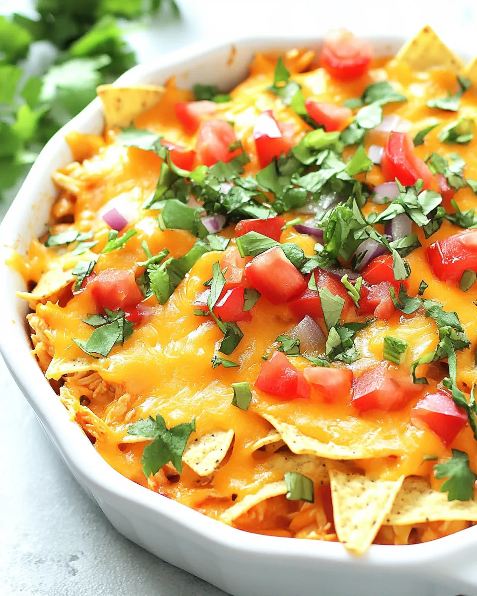 One Skillet Cheesy Chicken Nacho Supreme