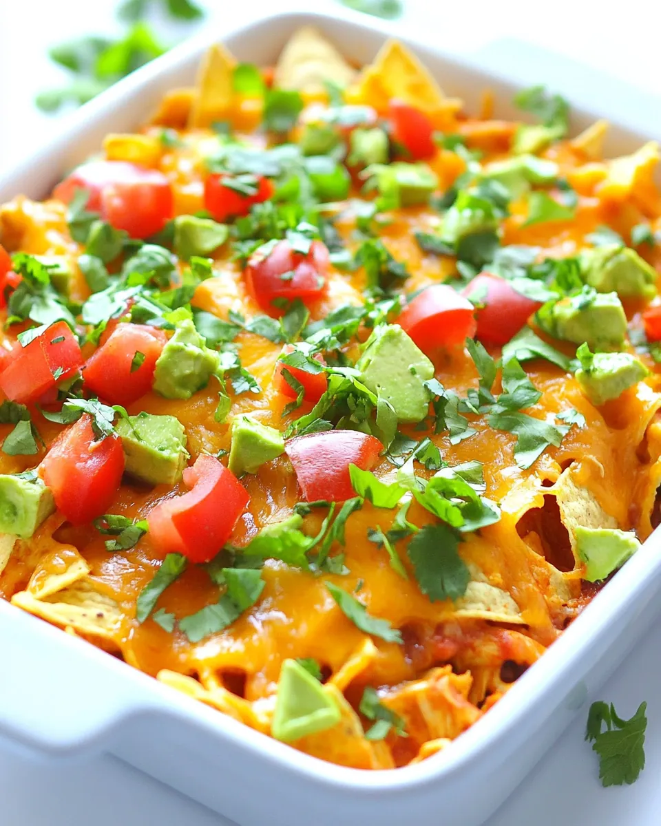 One Skillet Cheesy Chicken Nacho Supreme
