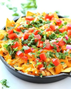 One Skillet Cheesy Chicken Nacho Supreme