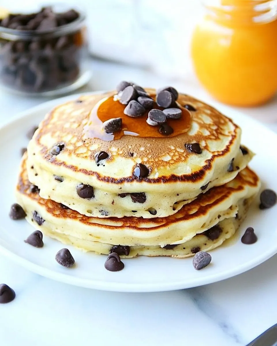 Orange Ricotta Chocolate Chip Pancakes