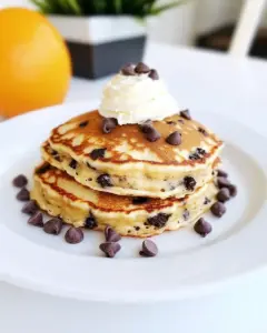 Orange Ricotta Chocolate Chip Pancakes