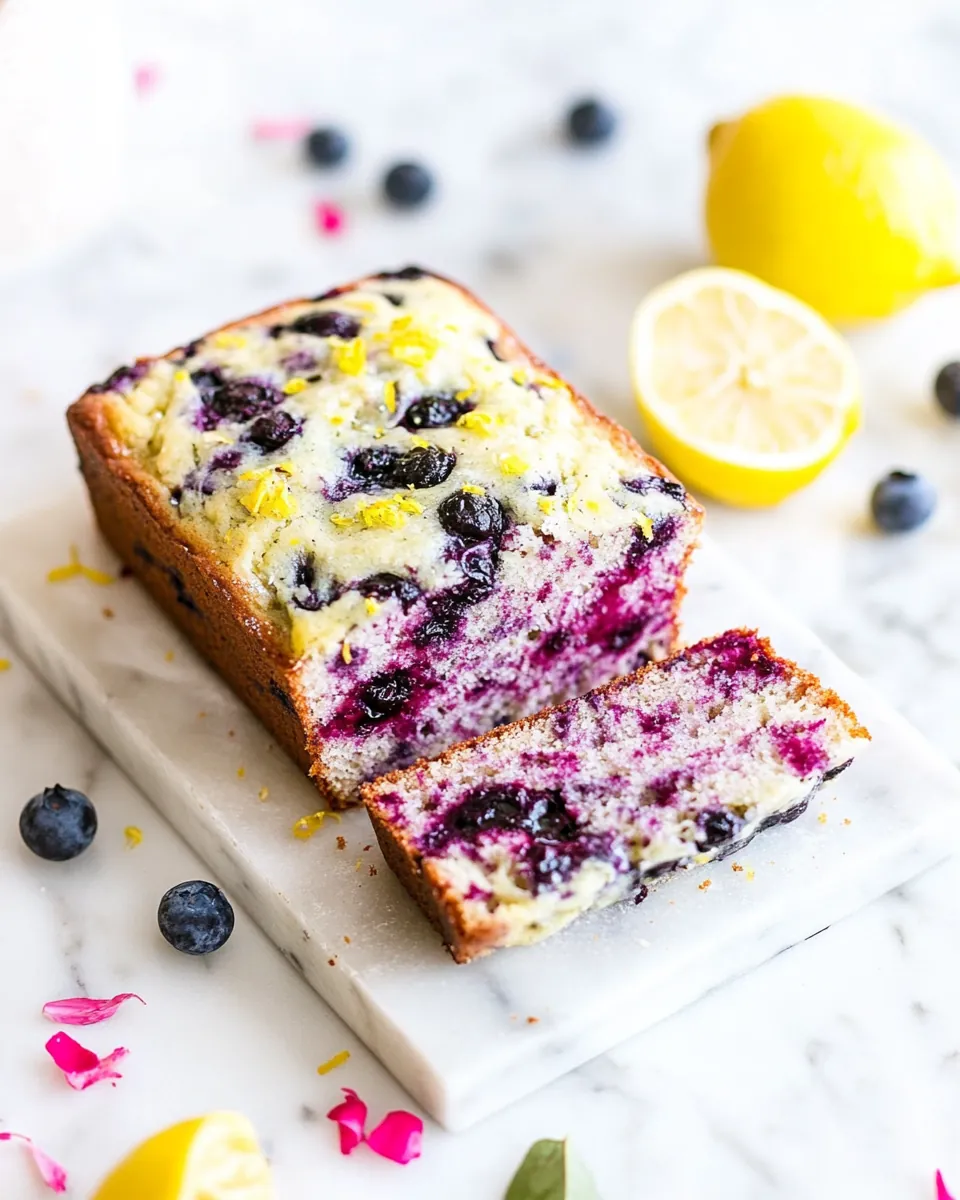 Paleo Lemon Blueberry Bread