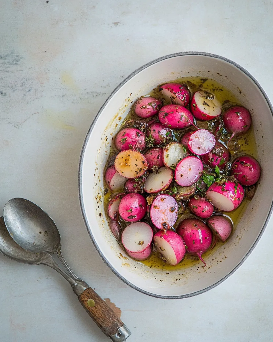 Pan Roasted Brown Butter Radishes