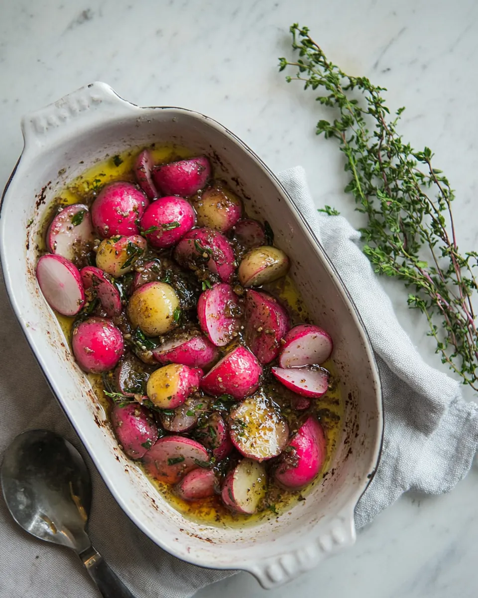Pan Roasted Brown Butter Radishes