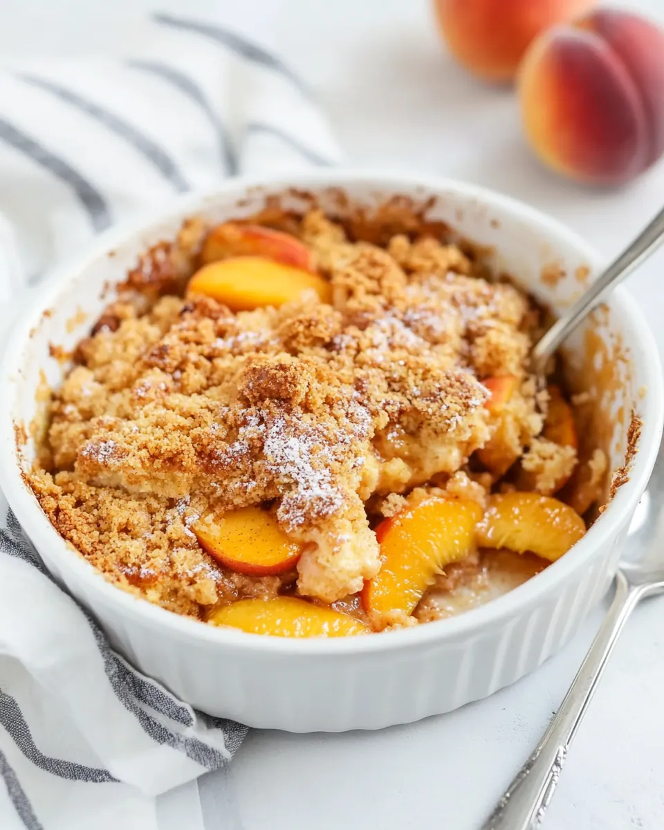 Peach Cobbler French Toast Casserole