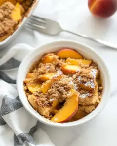 Peach Cobbler French Toast Casserole