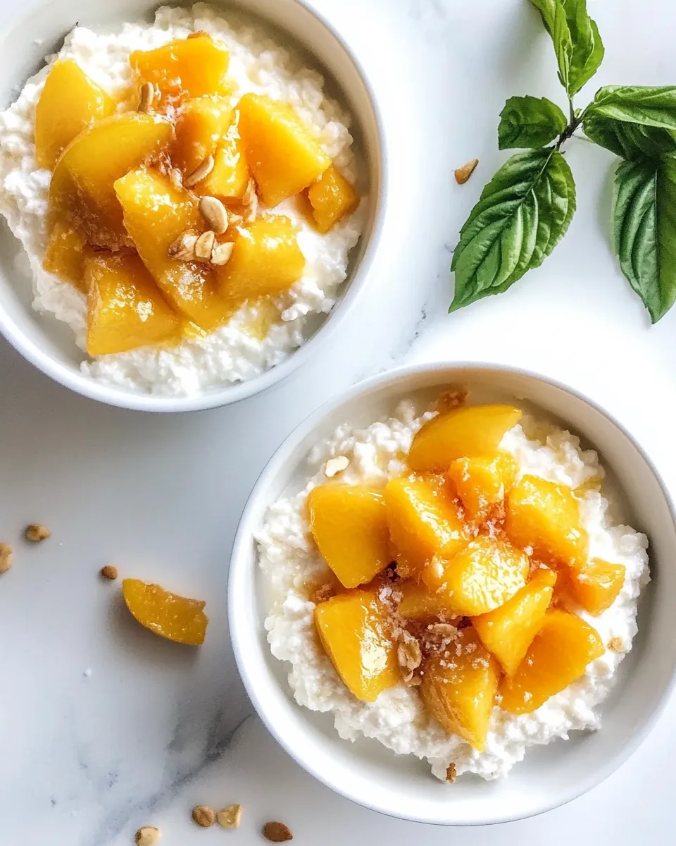 Peach Pie Cottage Cheese Bowls