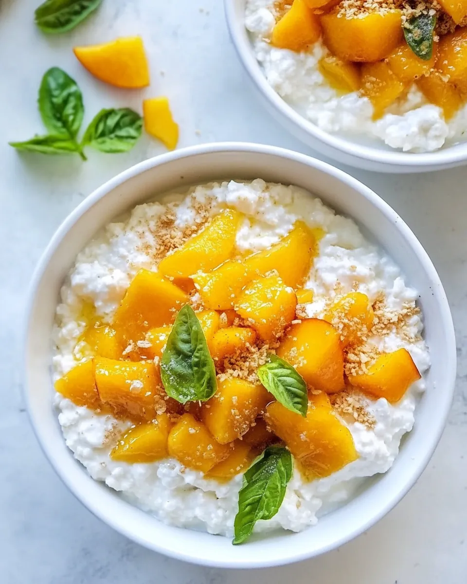 Peach Pie Cottage Cheese Bowls