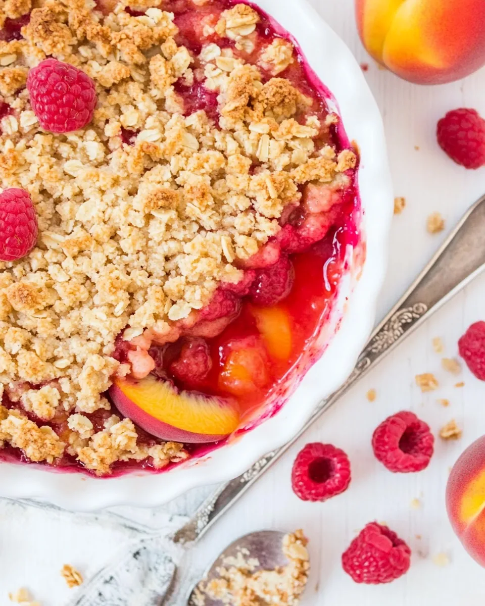 Peach Raspberry Crisp