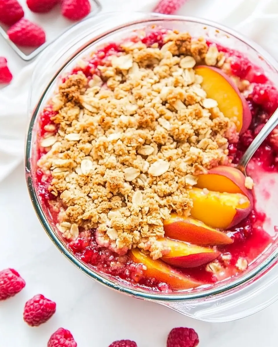 Peach Raspberry Crisp