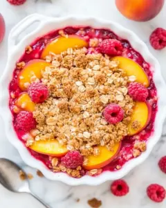 Peach Raspberry Crisp