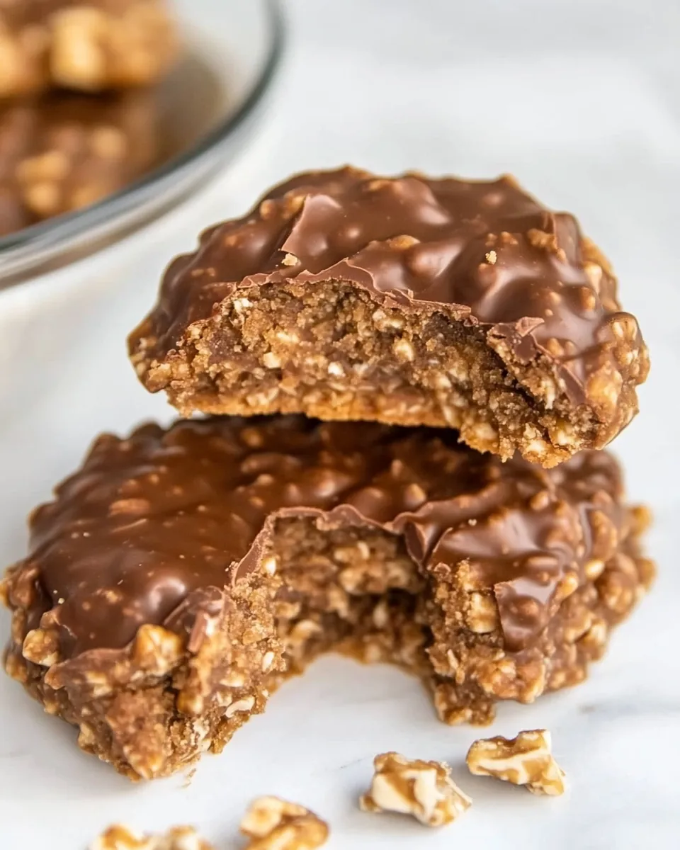 Peanut Butter Chocolate No Bake Cookies