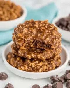 Peanut Butter Chocolate No Bake Cookies
