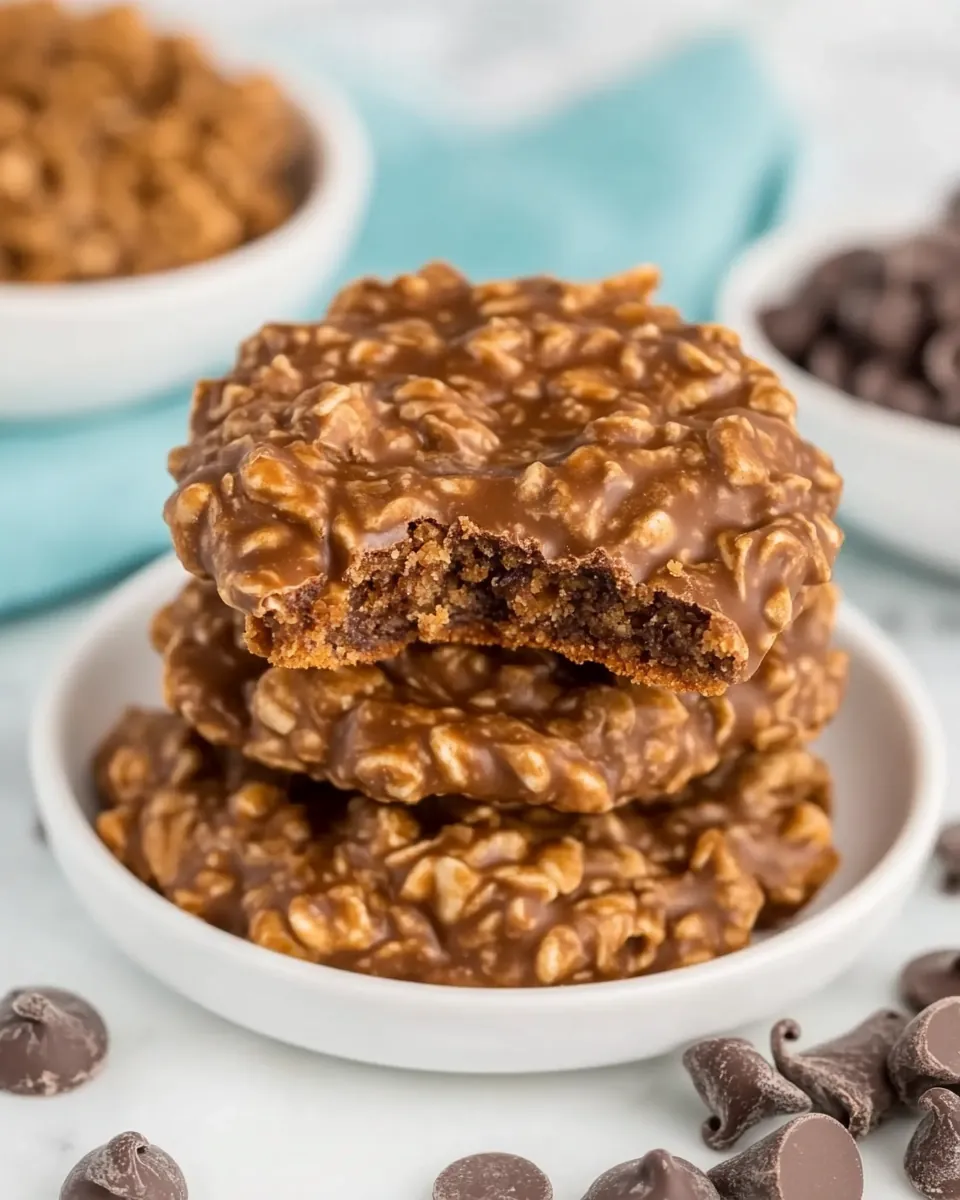 Peanut Butter Chocolate No Bake Cookies