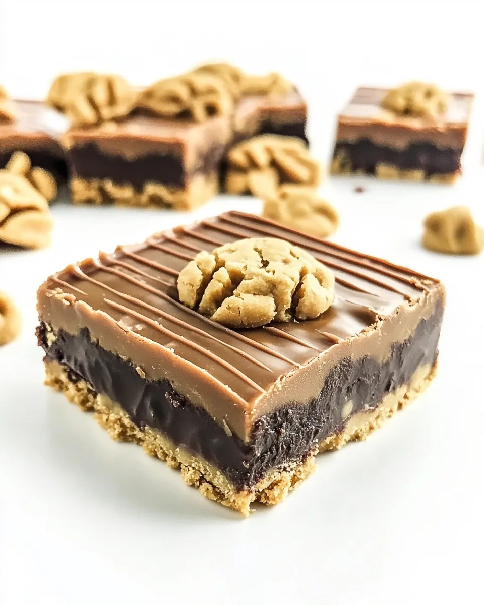 Peanut Butter Cookie Fudge Bars