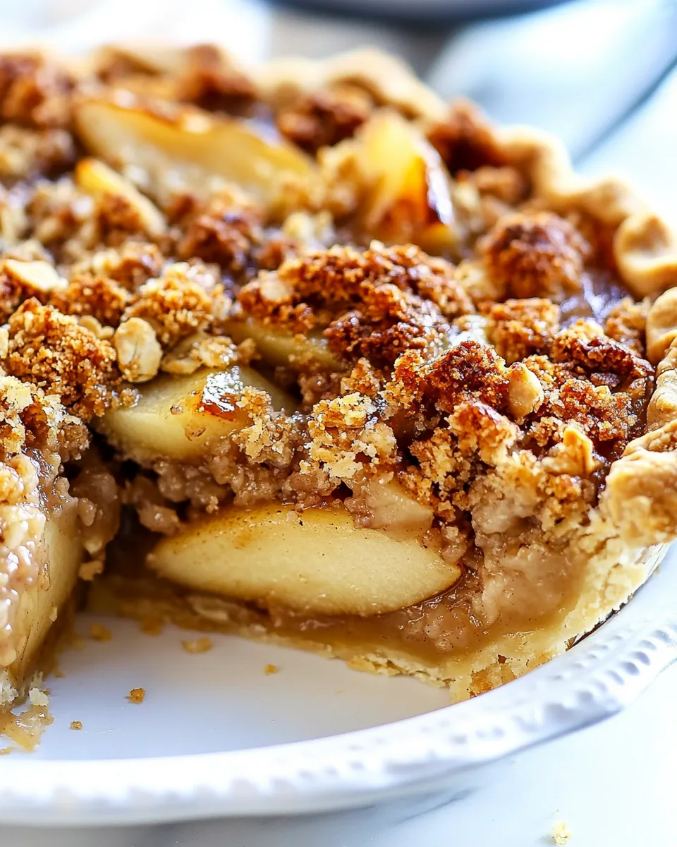 Pear Crumble Pie