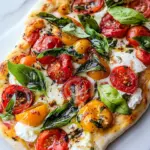 Pepper and Cherry Tomato White Pizza