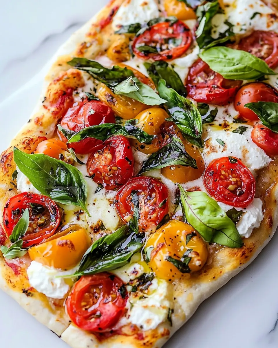 Pepper and Cherry Tomato White Pizza