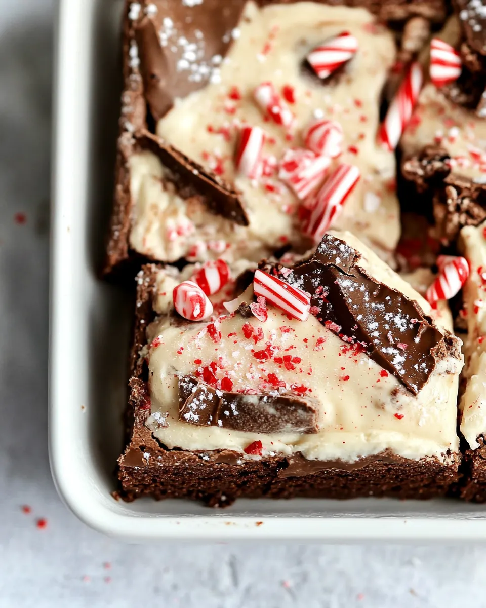 Peppermint Bark Brownies