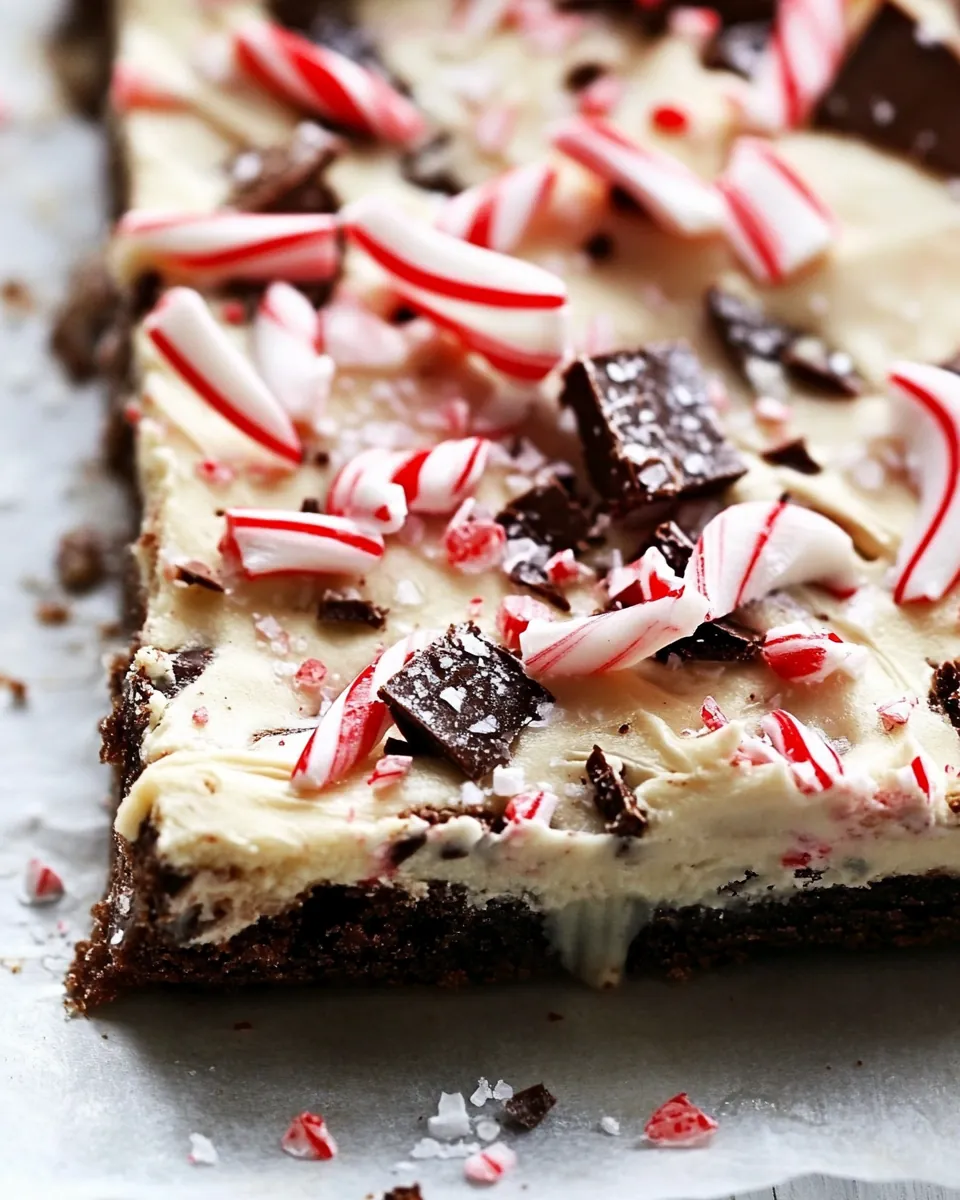 Peppermint Bark Brownies