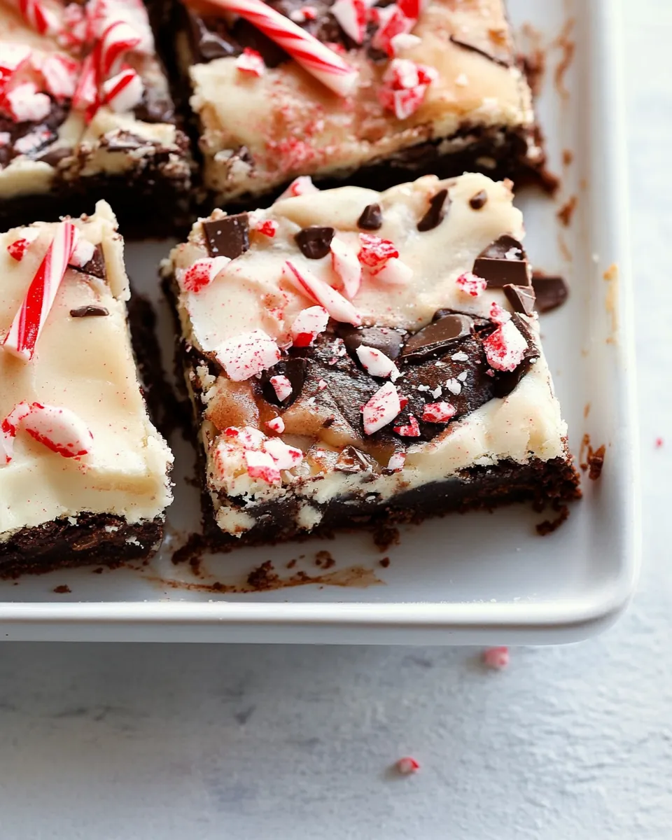 Peppermint Bark Brownies