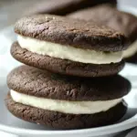 Peppermint Cream Chocolate Cookie Sandwiches