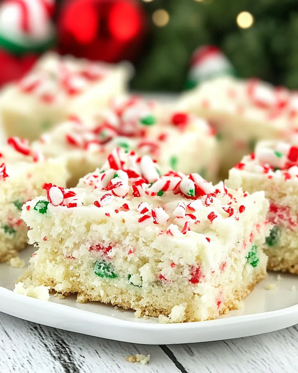 Peppermint Sugar Cookie Bars