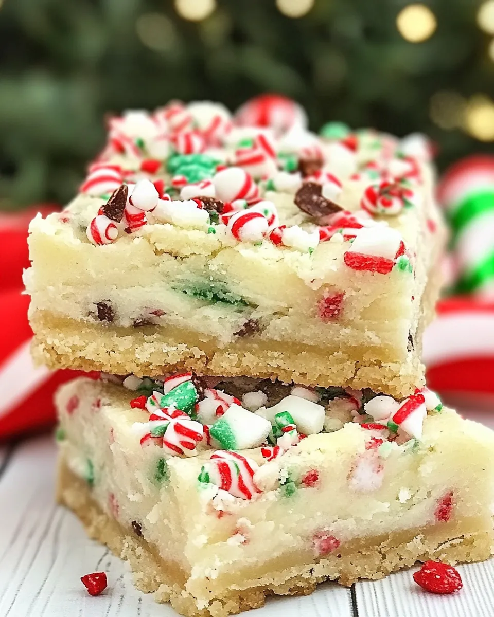Peppermint Sugar Cookie Bars
