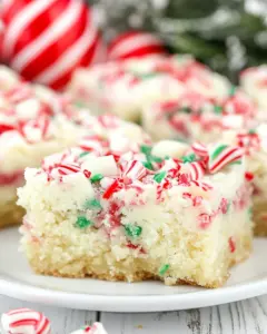 Peppermint Sugar Cookie Bars