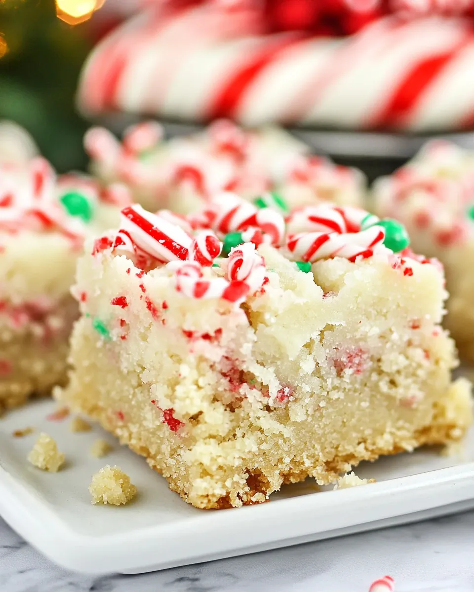 Peppermint Sugar Cookie Bars
