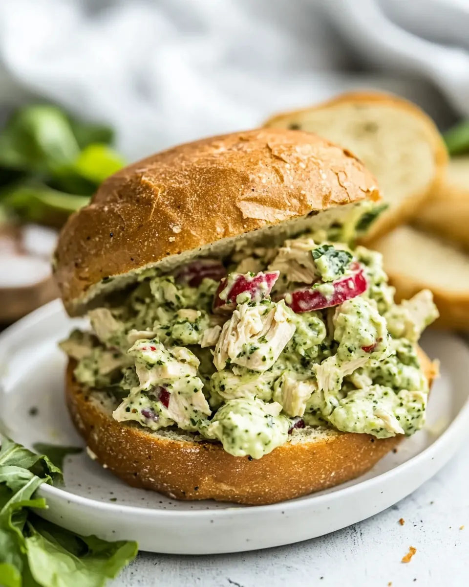 Pesto Chicken Salad Sandwich