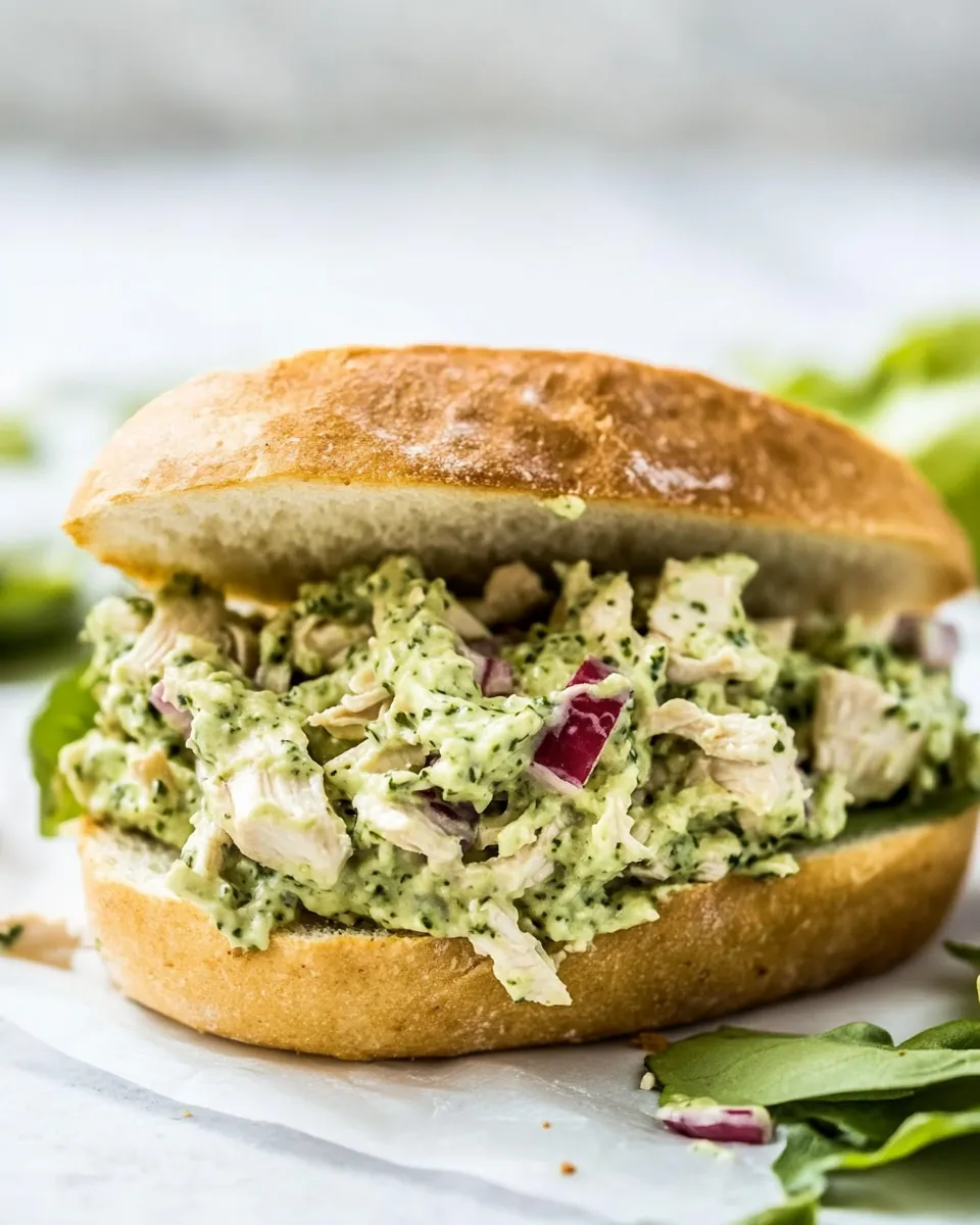 Pesto Chicken Salad Sandwich