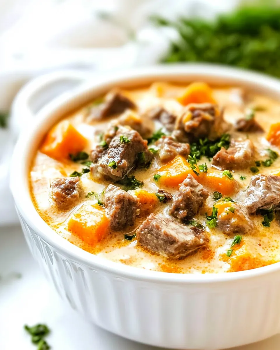 Philly Cheesesteak Soup